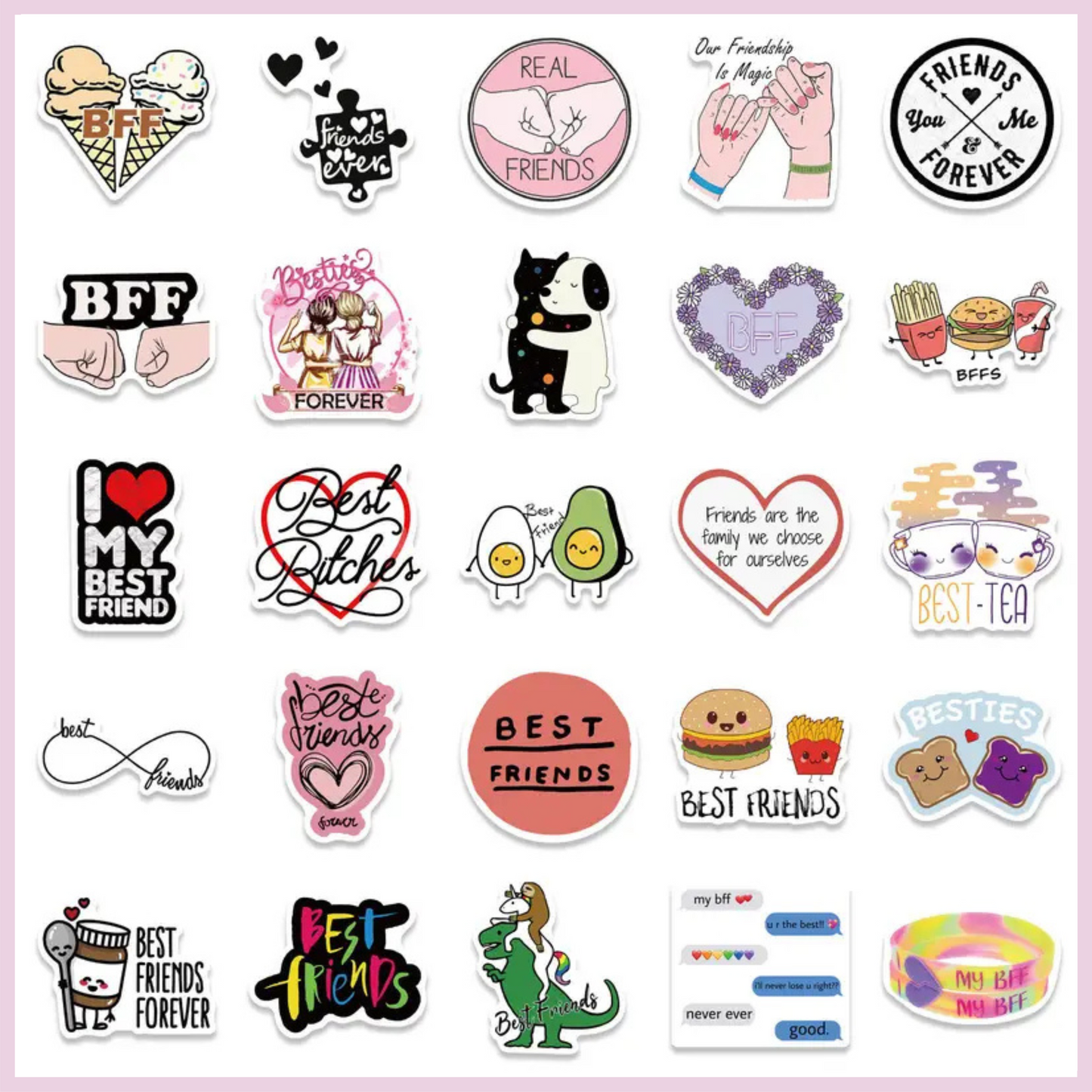 Sticker Pick-a-mix pack (11 stickers) - Besties