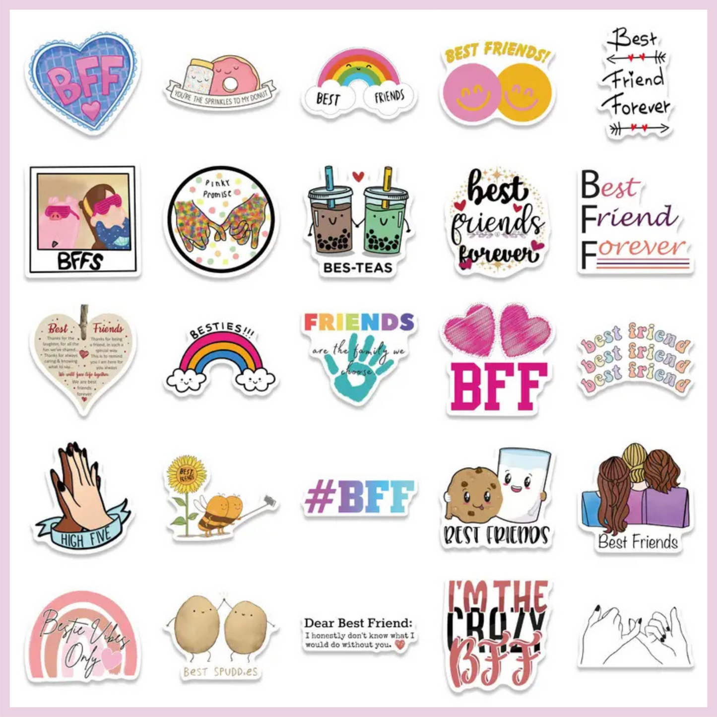 Sticker Pick-a-mix pack (11 stickers) - Besties